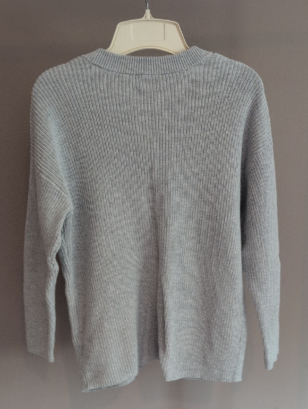 Aerie Gray 100% Cotton Henley Sweater - Picture 5 of 8